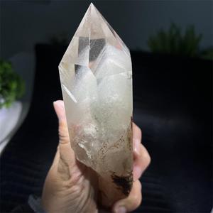 Tour de cristal de quartz fantôme blanc de <span class=keywords><strong>montagne</strong></span>, naturel, poli à la main, multicouche, de qualité supérieure, pour la guérison, la décoration intérieure et la <span class=keywords><strong>méditation</strong></span> - Product Image 4