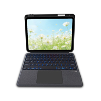 Clavier rétroéclairé en cuir PU pour iPad Pro M4 11 pouces avec écran LCD, pavé tactile multipoint, anti-tiraillement, BT5.2 - Vente Flash