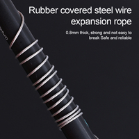 Sangle tissée portable et étanche pour la randonnée en extérieur avec corde d'expansion en plastique recouvert de caoutchouc de 0,8 mm pour le camping et la pêche