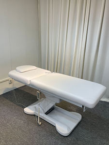 Lit de beauté électrique de luxe à double moteur, tête de lit réglable, lit de massage en cuir, lit de salon pour les cils, lit de soin du visage - Product Image 6