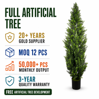 Arbre artificiel en cèdre et cyprès, plante de pin réaliste, résistant aux UV, décoration de jardin extérieur, fourniture en gros personnalisée