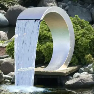 Onte de agua cascata para piscina cascade人造岩石喷泉假岩石瀑布