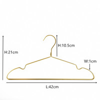 Cintres en métal doré de haute qualité légers et antirouille, cintres en aluminium pour vêtements