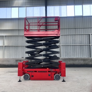 Plateforme élévatrice hydraulique mobile automotrice à ciseaux, élévateur de marchandises pour entrepôt et construction - Product Image 4