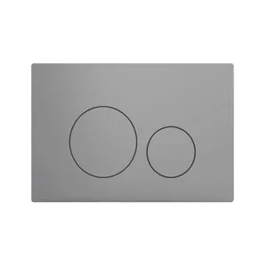 Descarga dupla de aço inoxidável 304 com botão escovado, placa de descarga escondida para vaso sanitário