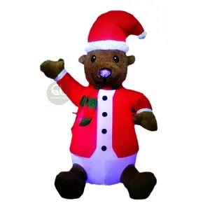 ที่มีคุณภาพสูงคริสต์มาสตุ๊กตาพองตุ๊กตาหมี,พองหมีขั้วโลกเครื่องแต่งกาย,สวนหมีตกแต่ง