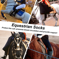 Chaussettes de sport de luxe pour hommes, chaussettes de compression athlétique, chaussettes d'équitation, logo personnalisé, chaussettes d'équitation personnalisées