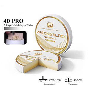 Blocs de zircone céramique dentaire 4D Pro, fabricant de blocs de zircone CADCAM, bloc de zircone dentaire multicouche - Product Image 6