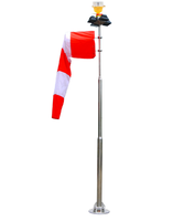 FAA Kaus Kaki Bahan Anti Karat, Windsock Standar untuk Helipad/Helipad Windsock/Windcone dengan Pencahayaan Helipad