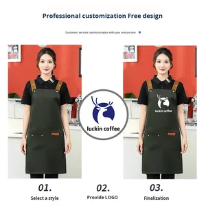 Tùy chỉnh in vải BIB Tạp dề không thấm nước và oilproof nhà bếp quảng cáo Quà Tặng bảo hộ lao động chống bụi bẩn cho đám cưới - Product Image 3