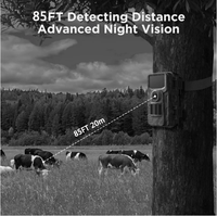 Caméra de chasse infrarouge 4K 48MP avec connexion Wi-Fi activée par le mouvement, contrôle par application, pour la surveillance de la faune, portée IR 20m/85ft