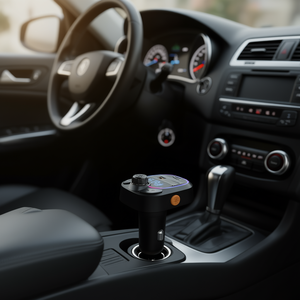 Transmetteur FM IntelliCast avec chargeur de voiture et ports USB pour kit voiture Bluetooth - Product Image 2