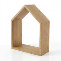 Étagères murales flottantes en bois en forme de maison, robustes, pour salle de bain, armoire, salon - Rangement multifonctionnel pour photos et outils