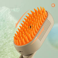 Brosse de toilettage à vapeur écologique en ABS, peigne efficace pour l'élimination des poils d'animaux, alimenté par batterie