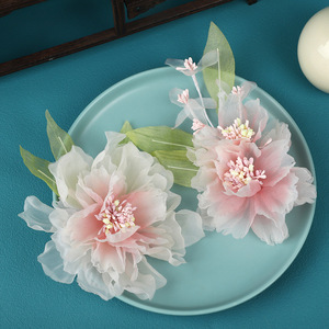 24 Nuevos Accesorios para el Cabello de Estilo Antiguo, Diseño Original, Pinzas para el Cabello con Flores Grandes en Degradado Morado Hechas a Mano, Maquillaje y Peinado - Product Image 4