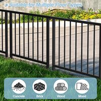 Kit de garde-corps horizontal moderne en métal pour terrasse, clôture de sécurité, garde-corps d'escalier extérieur en aluminium, main courante métallique sur mesure, direct usine