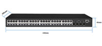 Commutateur PoE+ Gigabit 48 ports avec 4x10G SFP+ Uplink, commutateur PoE géré L3 1U pour montage en rack IEEE 802.3af/at