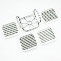 Nieuw product 6-in-1 handmatige groentehakker fruitsnijder aardappelchips krulmes golvende mes appelboor