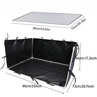Toilette pour chien avec parois hautes et support pour tapis pour chiot, pour chiens de petite à moyenne taille, Corgi, Bouledogue français (tissu Oxford)