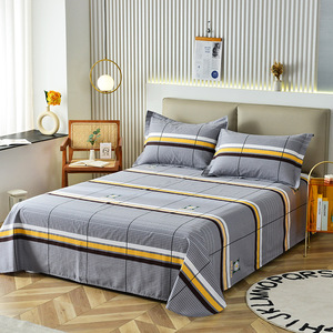 Usine en gros 1.2 étudiant dortoir personne simple Double pur monobloc literie coton drap <span class=keywords><strong>de</strong></span> lit - Product Image 2