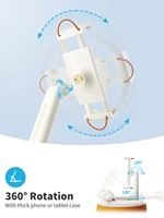 Support de tablette et de téléphone universel réglable en plastique SAIJI, avec rotation à 360 degrés, pour bureau