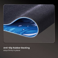 Grand tapis de bureau bleu pour souris de jeu, clavier, surface en microfibre, tapis d'écriture durable pour ordinateur portable, protection pour le bureau à domicile