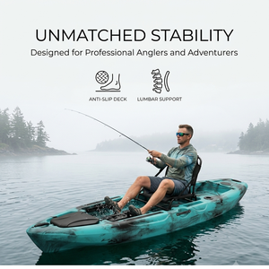 <span class=keywords><strong>Prix</strong></span> <span class=keywords><strong>de</strong></span> gros Kayak <span class=keywords><strong>de</strong></span> pêche et canoë à rames <span class=keywords><strong>de</strong></span> 8 pieds, en polymère LLDPE, avec chaise surélevée, pour une personne, pour lac et rivière, avec empiècements Teal Splicing - Product Image 3