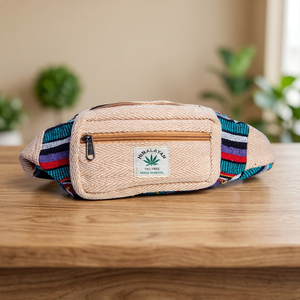 Sac banane léger vintage en chanvre fait main de l'Himalaya avec fermeture éclair, pour sport et loisirs, multi-usages, avec logo personnalisé, prix raisonnable - Product Image 1