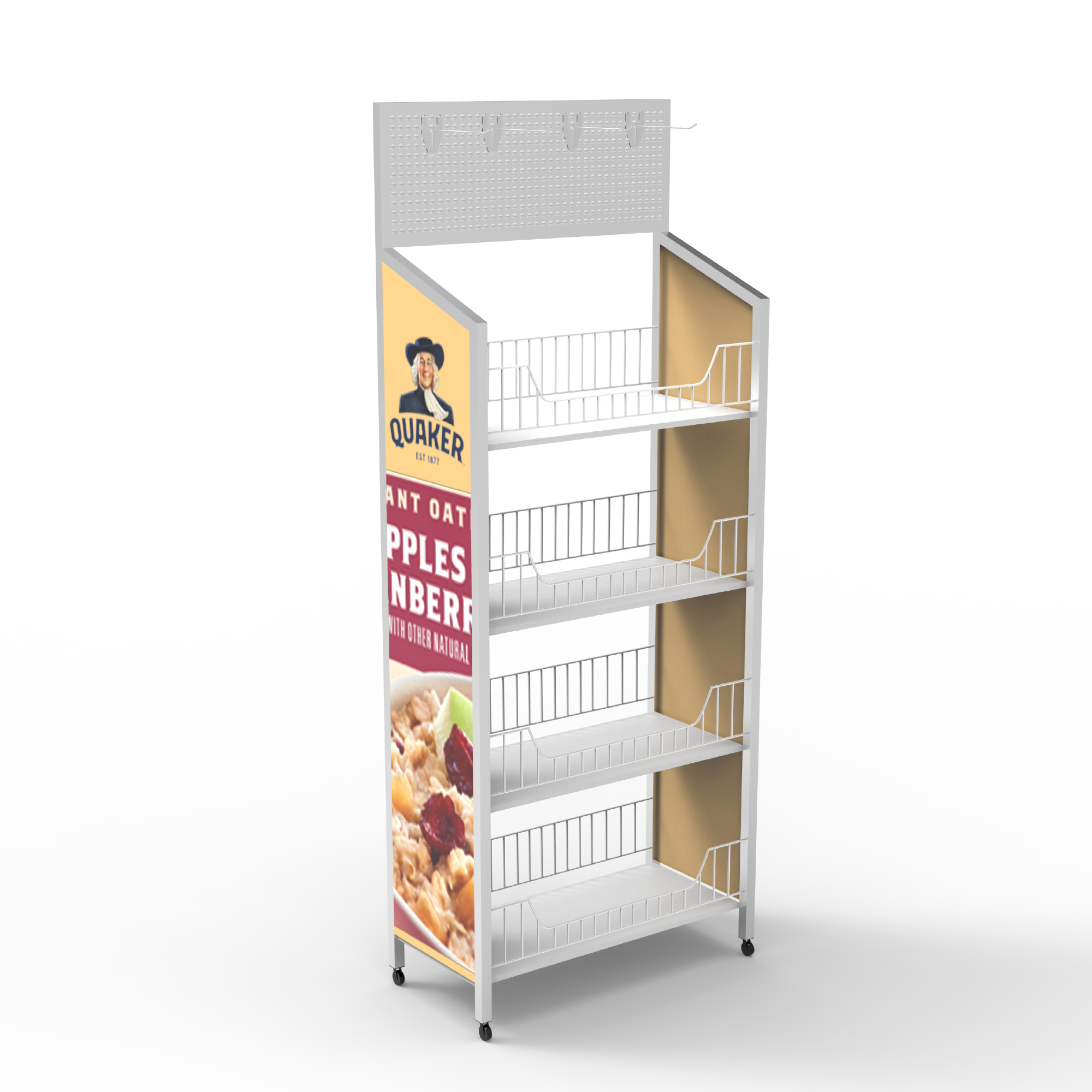 New Arrival Modern Floor Standing Metal Food Display Rack Point of Sale for Snacks Powder Coated Finish — view 5
