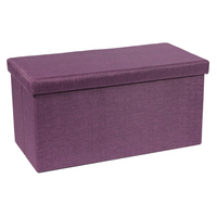 Bailey Simple couverture rigide tabouret pliant organisateur doux carré stockage pouf banc