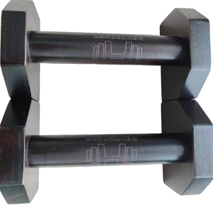 Penyangga Dip kayu padat kemasan 2 "tiang paralel berdiri dorong untuk latihan <span class=keywords><strong>Calisthenics</strong></span> kekuatan tubuh atas latihan penggunaan rumah - Product Image 1