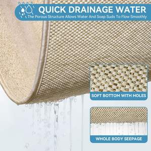 Alfombra de baño rectangular de seda con cableado, color sólido, antideslizante, de PVC, diseño minimalista para baño - Product Image 5
