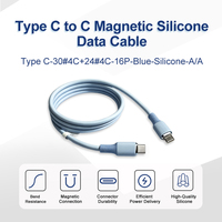 Cable Magnético de Silicona Tipo-C de 16 Pines, 100W, Carga Rápida, USB C a C, Cable Trenzado Multifunción con PD para Apple