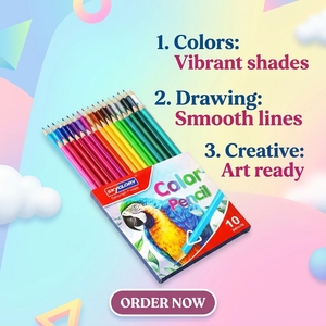 Lot de 12 crayons de couleur hexagonaux en bois, non toxiques, certifiés EN71 ASTM, avec logo personnalisé, pour l'art scolaire des enfants - Product Image 1