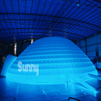 Tente gonflable LED pour événements festifs, grande tente de cirque portable, tente dôme igloo gonflable de 15 m à vendre