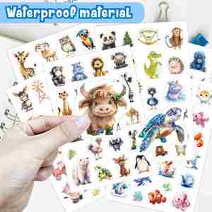 Colorful Shiny Waterproof and Eco-friendly Offset Printing Die-cut <b>Stickers</b> 6-<b>sticker</b> Set Suitable for Decorating Cups - Product Image 2
