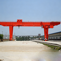 Kran Gantry Girder Ganda Tipe U yang Dipasang di Rel untuk Konstruksi Kereta Bawah Tanah 20 Ton 30 Ton 50 Ton dengan Troli Winch