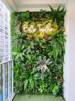 Mur végétal artificiel, fleurs artificielles tridimensionnelles, fleurs bioniques en plastique, aménagement paysager artificiel, toile de fond artificielle, ensemble de décoration intérieure