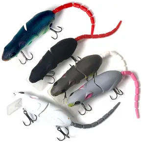 Señuelo de Pesca de Rata de Superficie de 15.5g, Señuelo de Rata Multisección, Señuelo Artificial, Crankbait de Rata, Wobbler, Pesca, Señuelos <span class=keywords><strong>para</strong></span> Lubina - Product Image 1