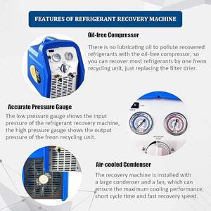 Портативная безмасляная установка для регенерации хладагента <span class=keywords><strong>DR</strong></span> Brand, 4/3 л.с., одноцилиндровая, из нержавеющей стали, 110-120В, 50/60Гц - Product Image 6