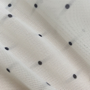 Nhỏ Dot Lưới 91% Polyester 9% Spandex Trong Suốt Đan In Kỹ Thuật Số Điện Lưới Lưới Vải Cho Đồ Bơi Đồ Lót - Product Image 2