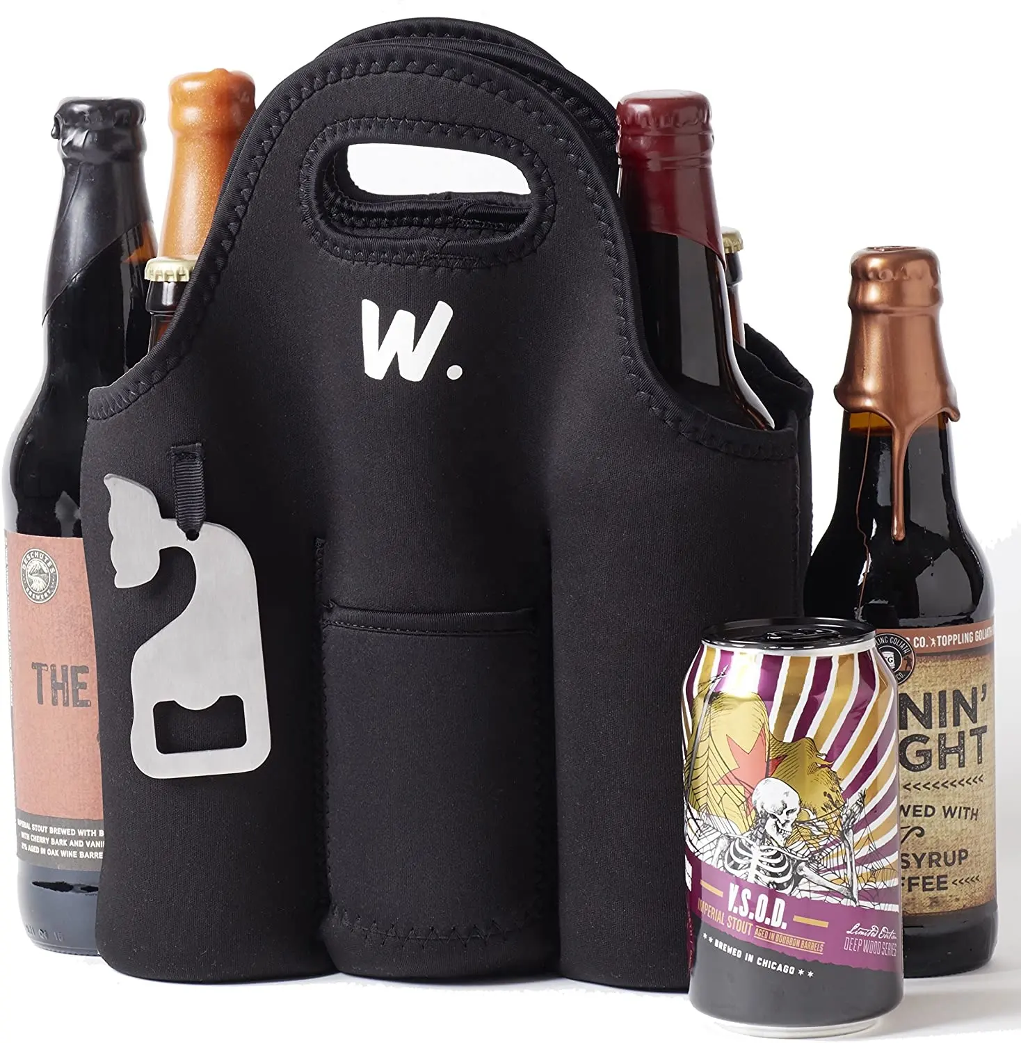 Portabottiglie personalizzato di alta qualità isolato di dimensioni personalizzate da 1 a 6 pezzi portabottiglie per birra borsa termica per vino in Neoprene