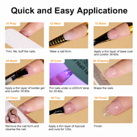 LIMEGIRL Gel Constructeur pour Ongles 8-en-1 Transparent pour l'Apex et l'Extension des Ongles, Renforceur en Bouteille 15ml