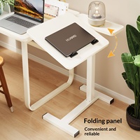 Table de chevet portable et réglable, support pour ordinateur portable, table d'appoint pour canapé, bureau multifonctionnel à design rotatif