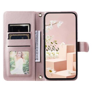 Usine Diamant Conception Fente Pour Carte Béquille Cas Sangle pour <span class=keywords><strong>Huawei</strong></span> <span class=keywords><strong>P30</strong></span> Lite En Cuir Portefeuille Flip Mobile Téléphone Sacs Cas - Product Image 6
