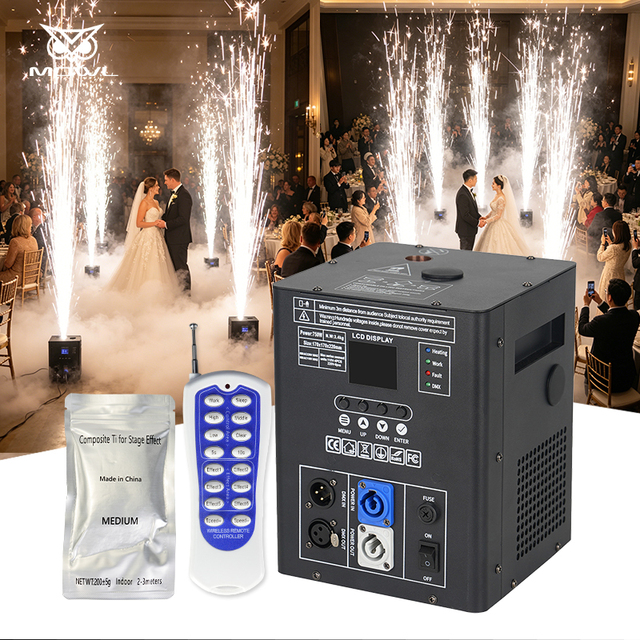 Stage Fireworks Machine Wireless Remote Control Fountain Sparkler DMX Cold Spark Machine for Wedding Part