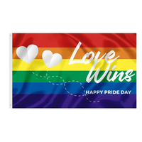 Livraison rapide Nouveau design Rainbow Love Wins Love Is love Gay Pride Drapeaux