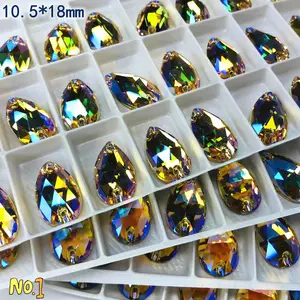 Bling Super brillante piedras de cristal espejo de coser para la joyeria de cristales para decorar