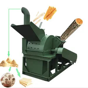 Hammer mill crusher tree log wood crusher pulverizer wood crushing grinding machine for sawdust