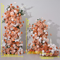 FL-300 événement anniversaire Champagne fleur boule Arrangement brun couleur soie fleur boule centres de table pour la fête de mariage hôtel